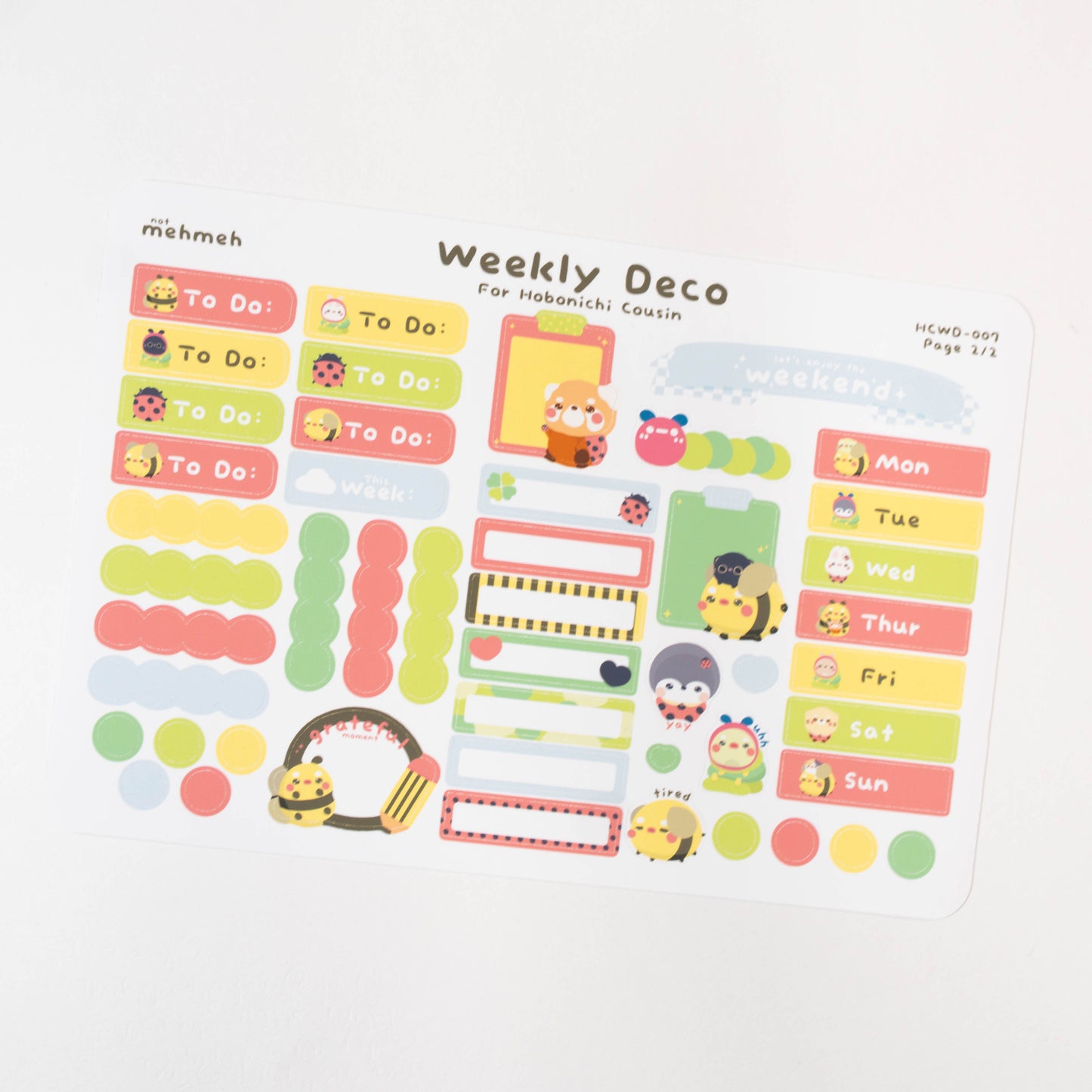 Bugs Hobonichi Cousin Weekly Kit