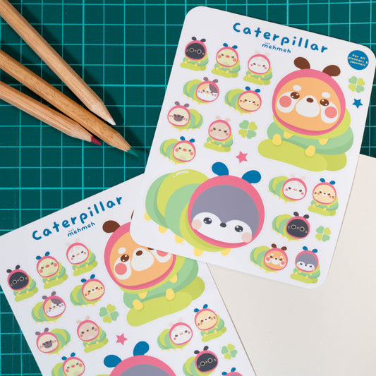 Caterpillar Deco Sticker Sheet