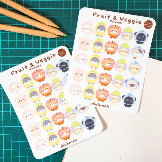 Fruit & Veggie Friends Deco Sticker Sheet