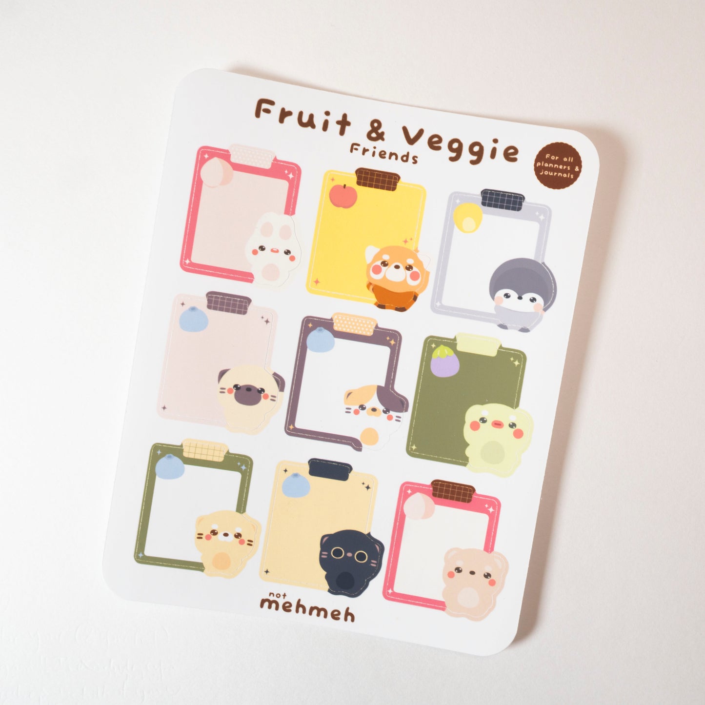 Fruit & Veggie Sticky Note Stickers