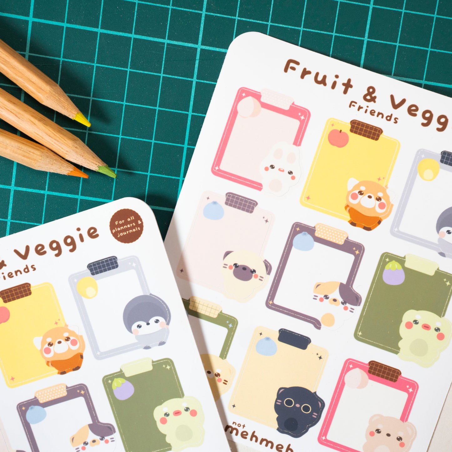 Fruit & Veggie Sticky Note Stickers