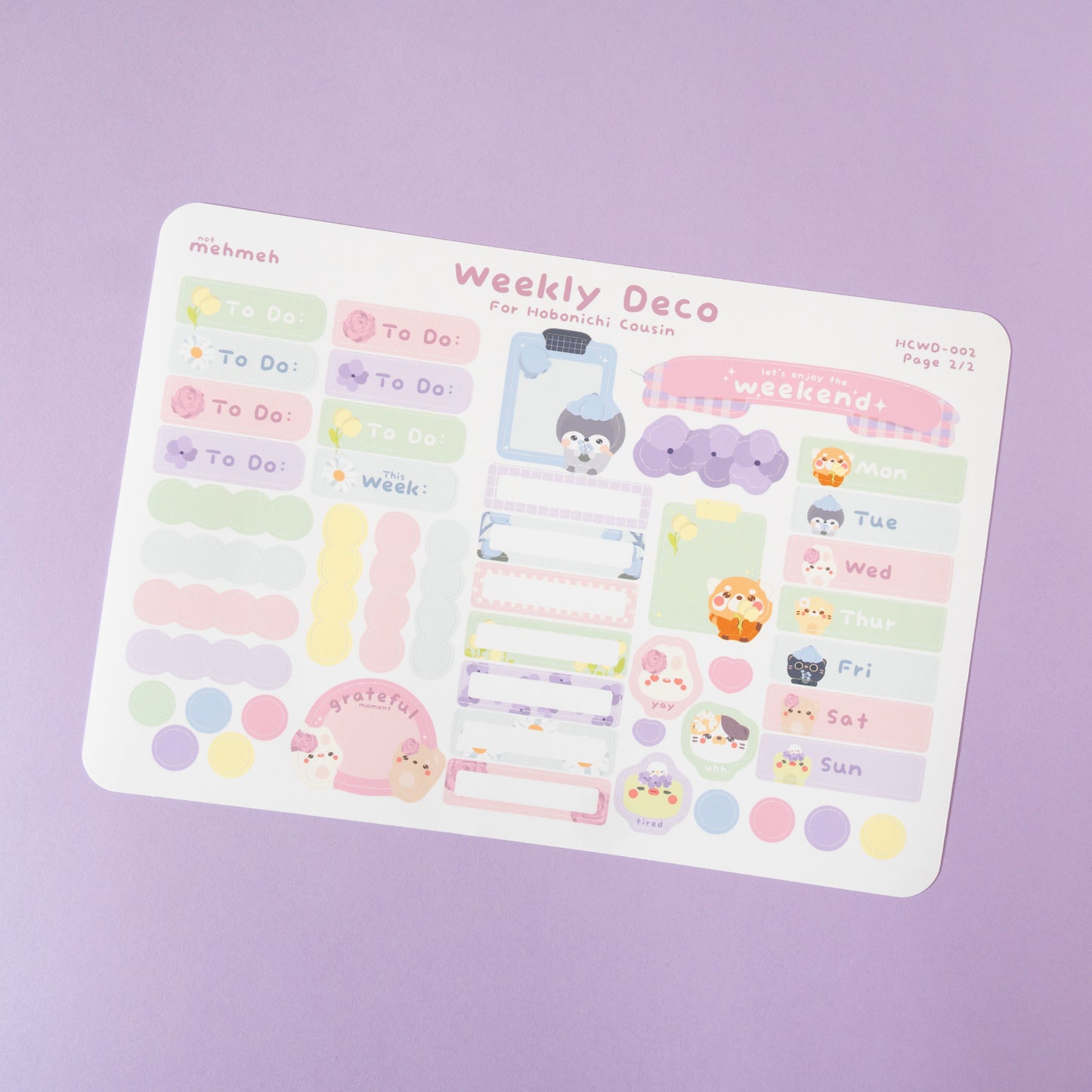 Garden Party Hobonichi Cousin Weekly Kit