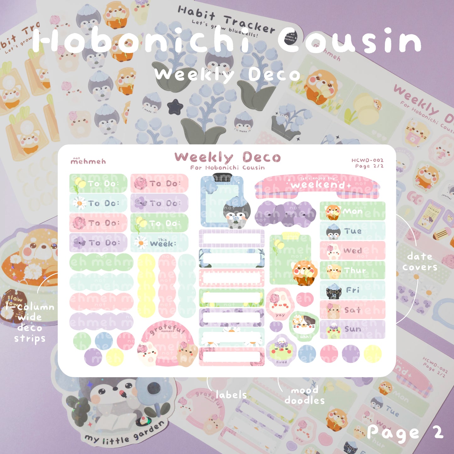 Garden Party Hobonichi Cousin Weekly Kit