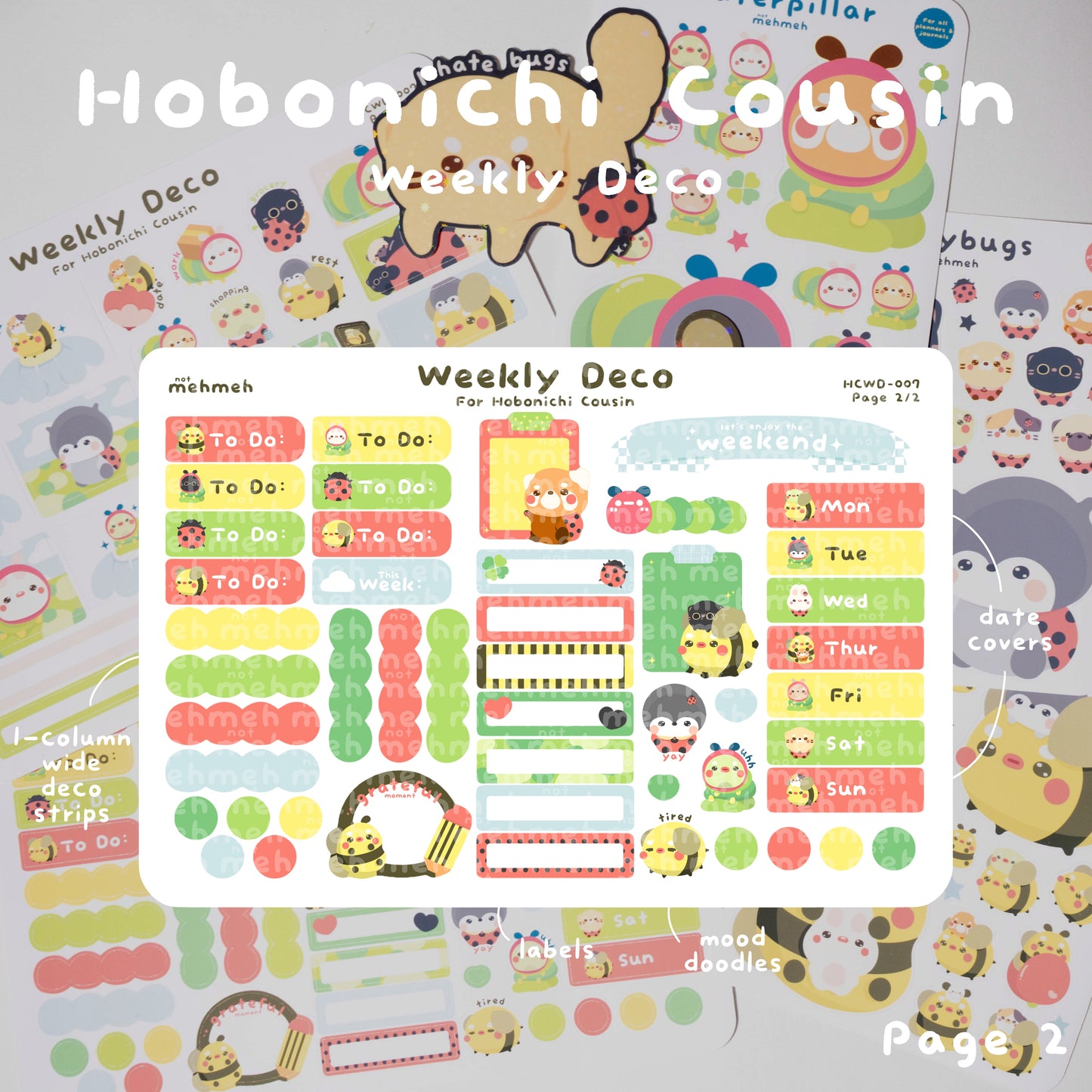 Bugs Hobonichi Cousin Weekly Kit