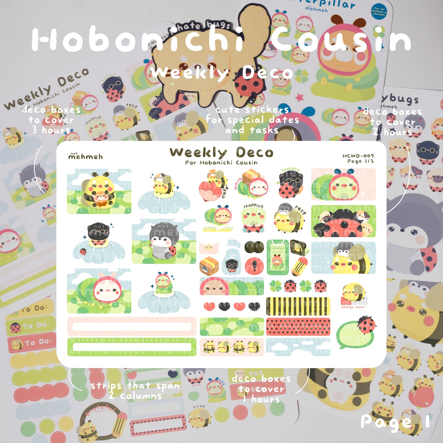Bugs Hobonichi Cousin Weekly Kit